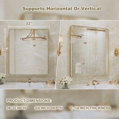 Specchio da bagno con cornice da parete