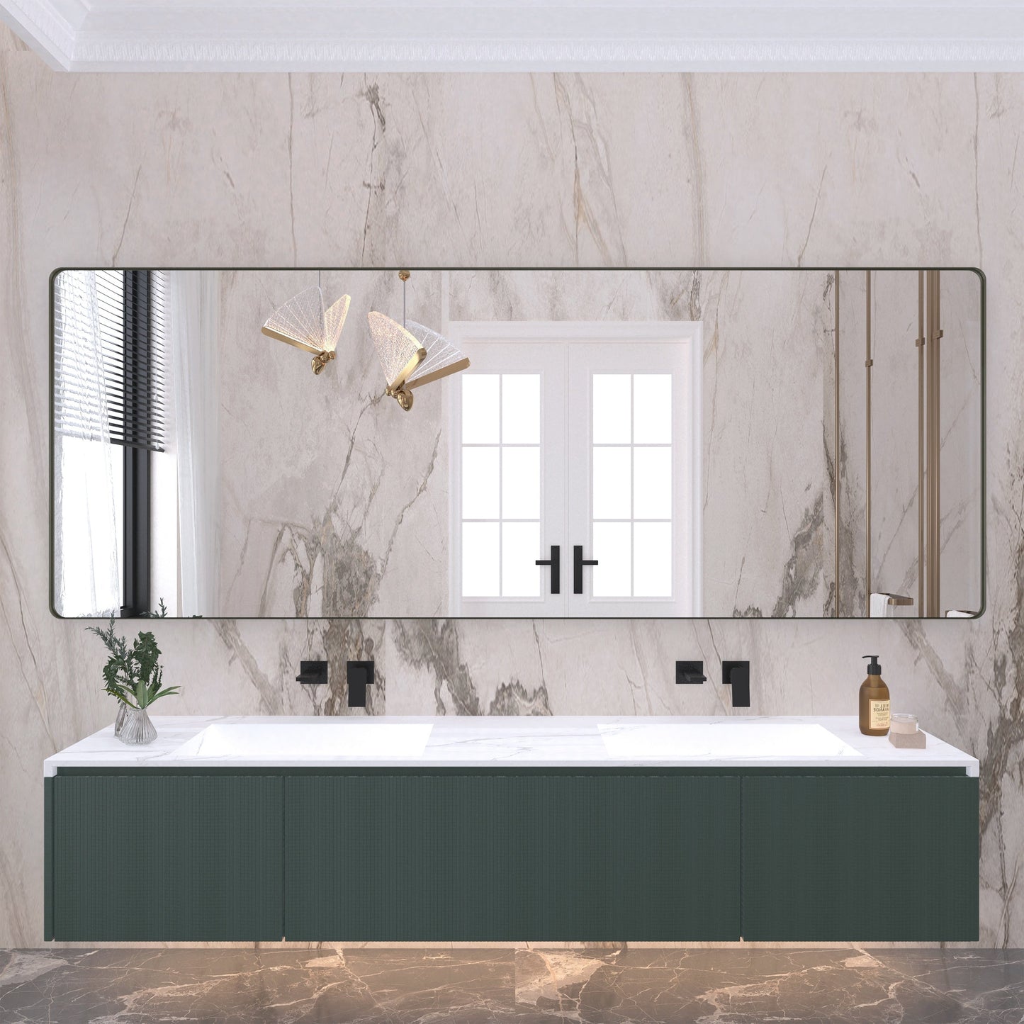 Specchio da bagno con cornice da parete