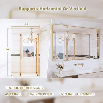 Specchio da bagno con cornice da parete