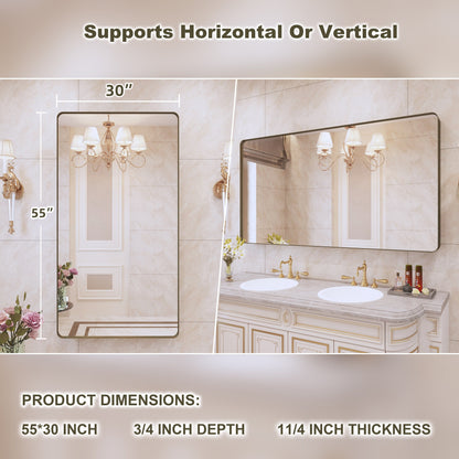 Specchio da bagno con cornice da parete