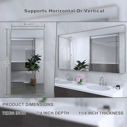 Specchio da bagno con cornice da parete