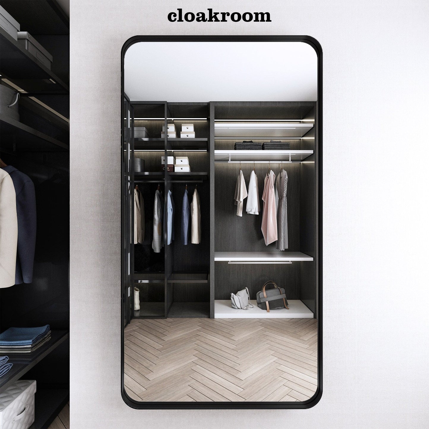 Specchio da bagno con cornice da parete