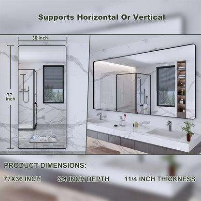 Specchio da bagno con cornice da parete