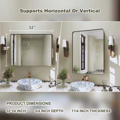 Specchio da bagno con cornice da parete