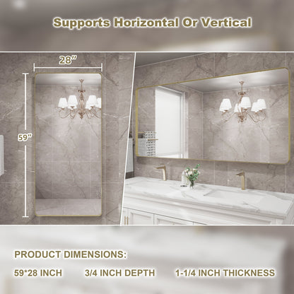 Specchio da bagno con cornice da parete