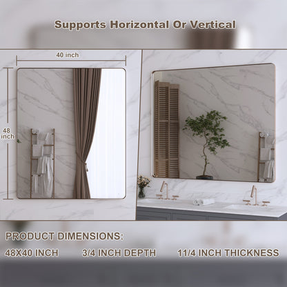 Specchio da bagno con cornice da parete