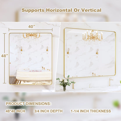 Specchio da bagno con cornice da parete