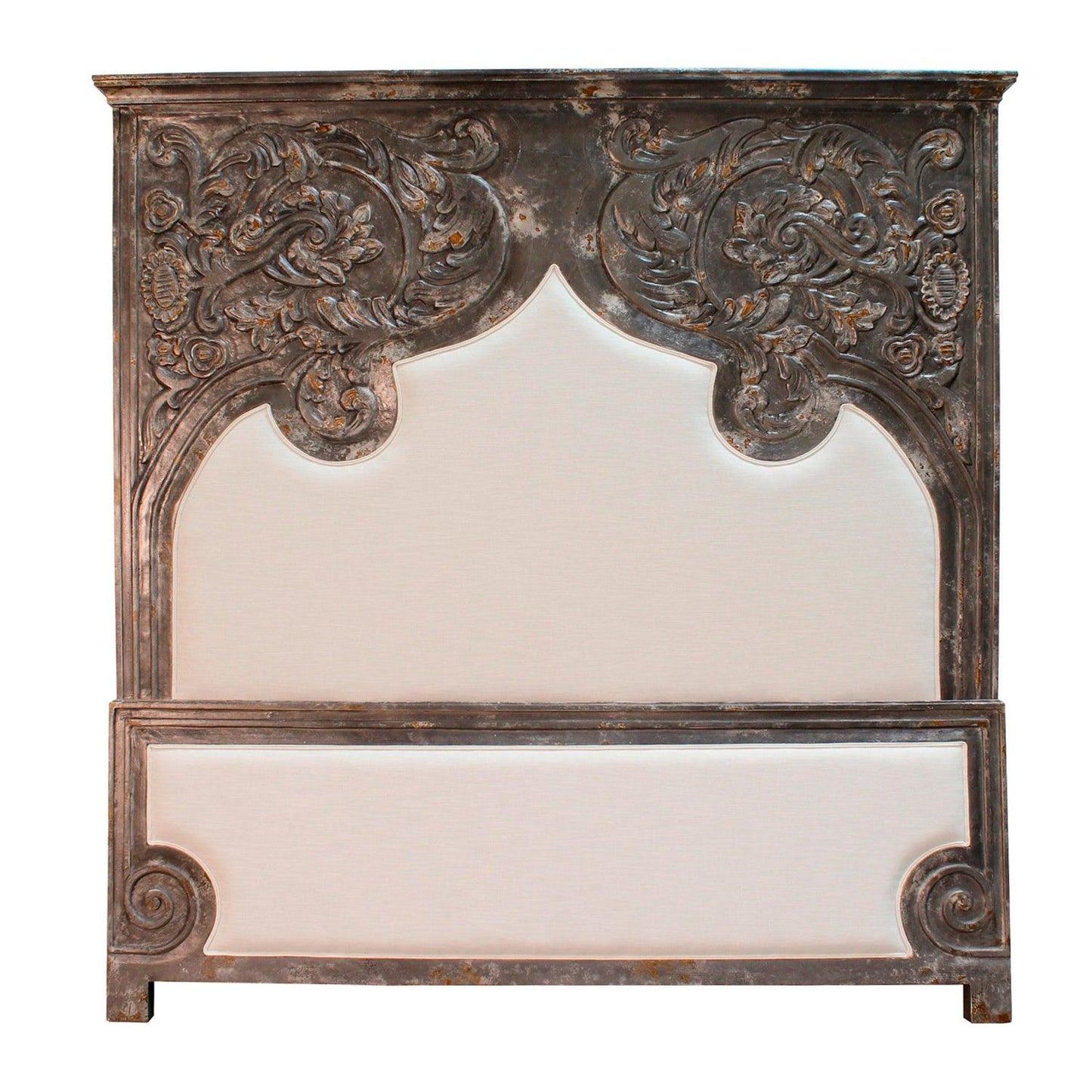 Letto floreale intagliato Frangelica