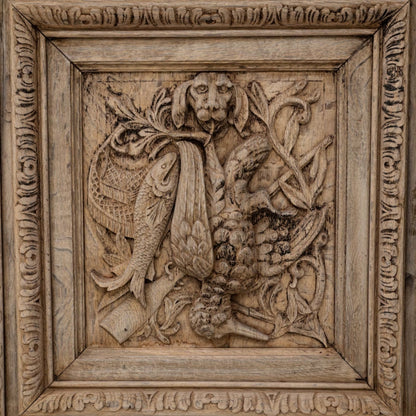 Mobiletto intagliato con vetro, Belgio, XIX secolo, circa 1880