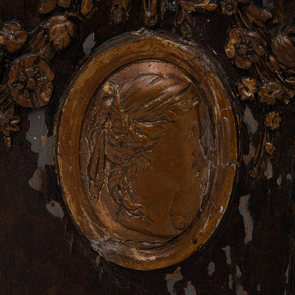 Credenza francese decorata in marmo dorato, 1860