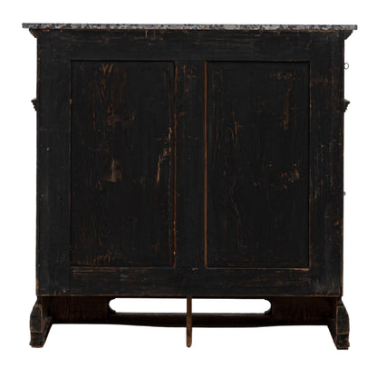 Credenza francese decorata in marmo dorato, 1860