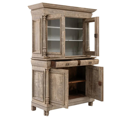 Vetrina in rovere di campagna francese, circa 1840