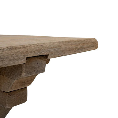 Tavolo da fattoria francese in rovere con cavalletto, circa 1940