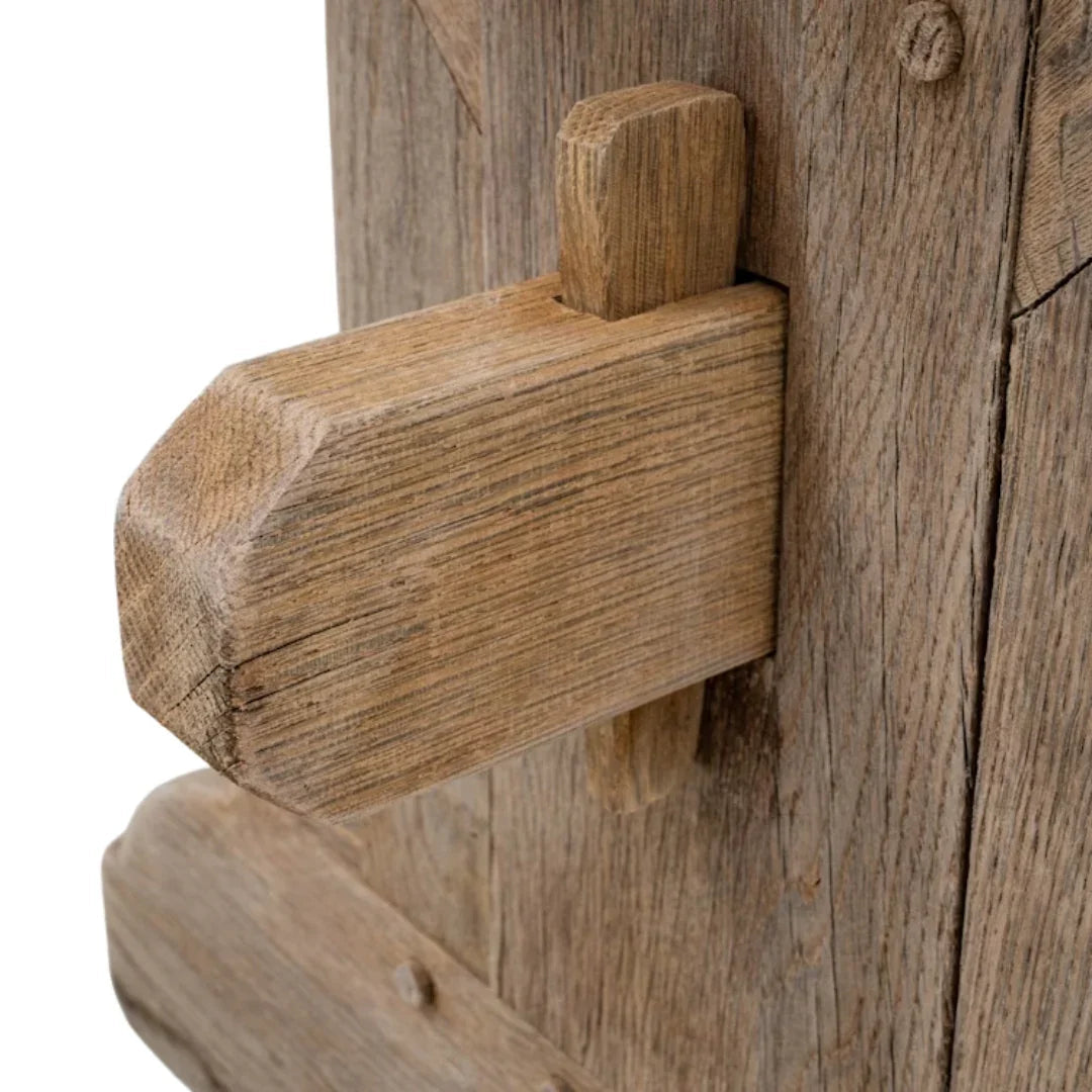 Tavolo da fattoria francese in rovere con cavalletto, circa 1940