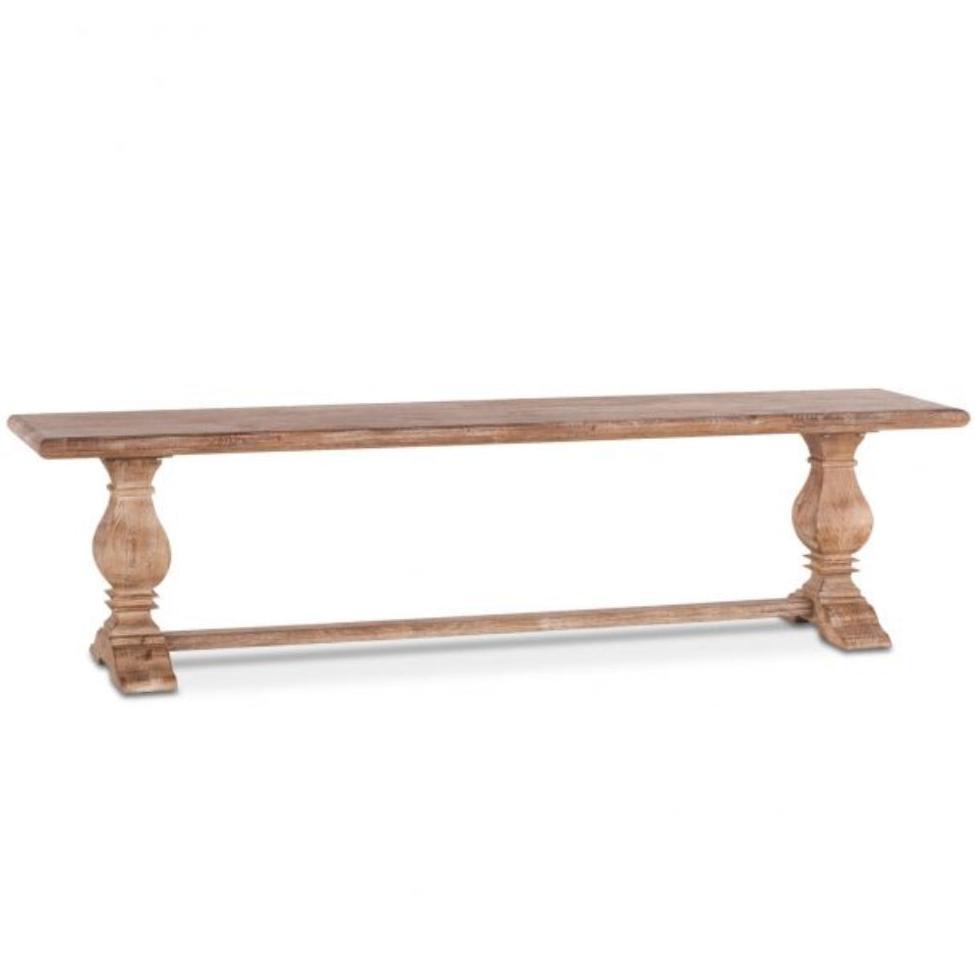 Panca in legno di quercia francese antica