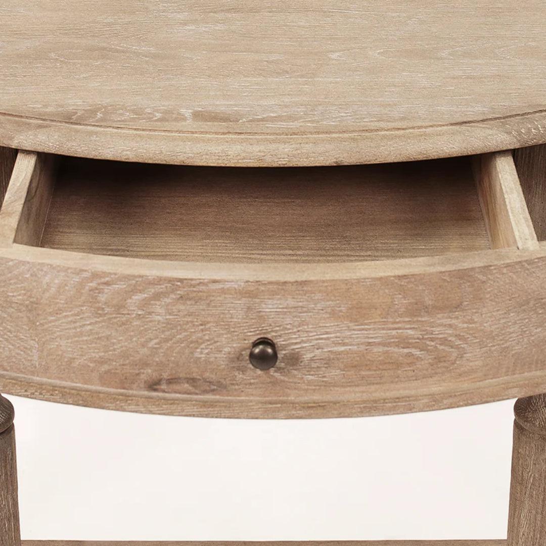 Consolle da parete beige a mezzaluna francese