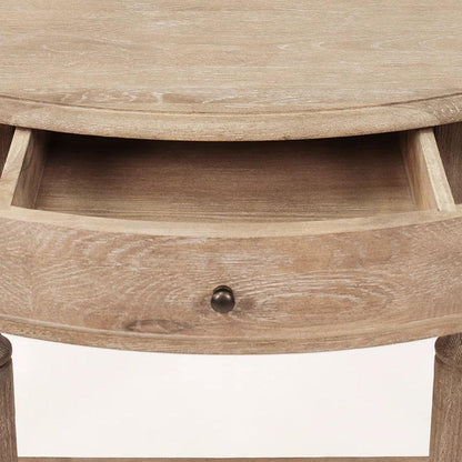 Consolle da parete beige a mezzaluna francese