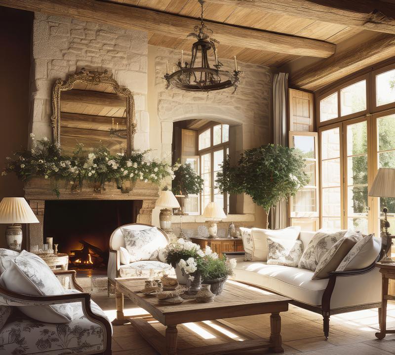 Ordine personalizzato: soggiorno in stile country francese (Vick - 50% finale)