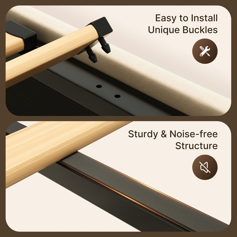 Struttura letto contenitore sollevabile, struttura letto imbottita con sistema di stoccaggio idraulico e testiera