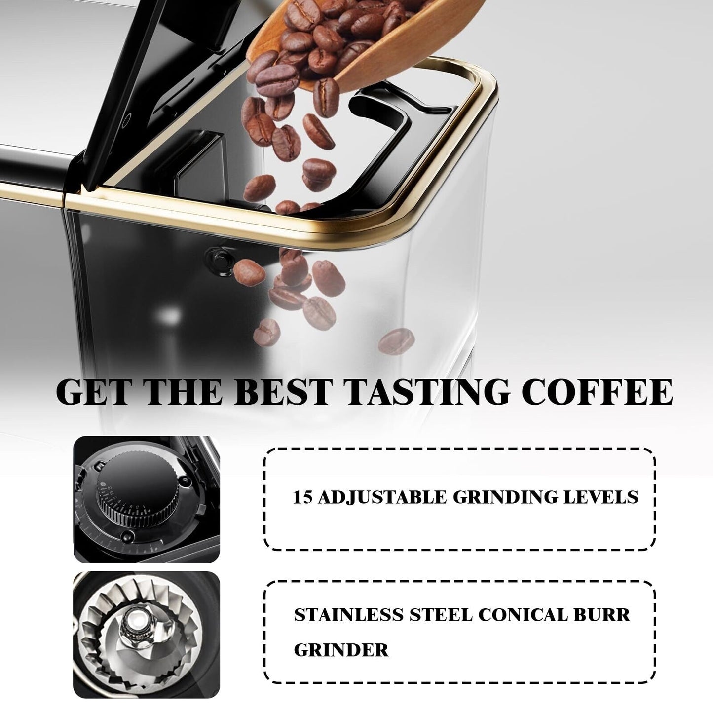 Macchina per caffè espresso completamente automatica 20 bar