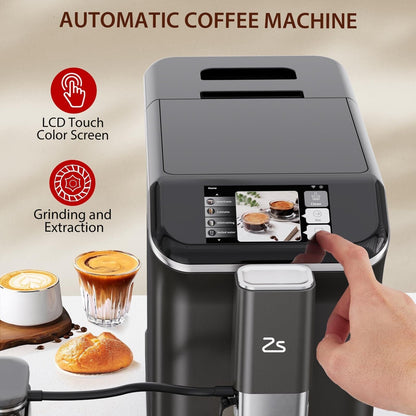Macchina per caffè espresso completamente automatica con montalatte automatico
