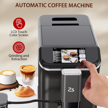 Macchina per caffè espresso completamente automatica con montalatte automatico
