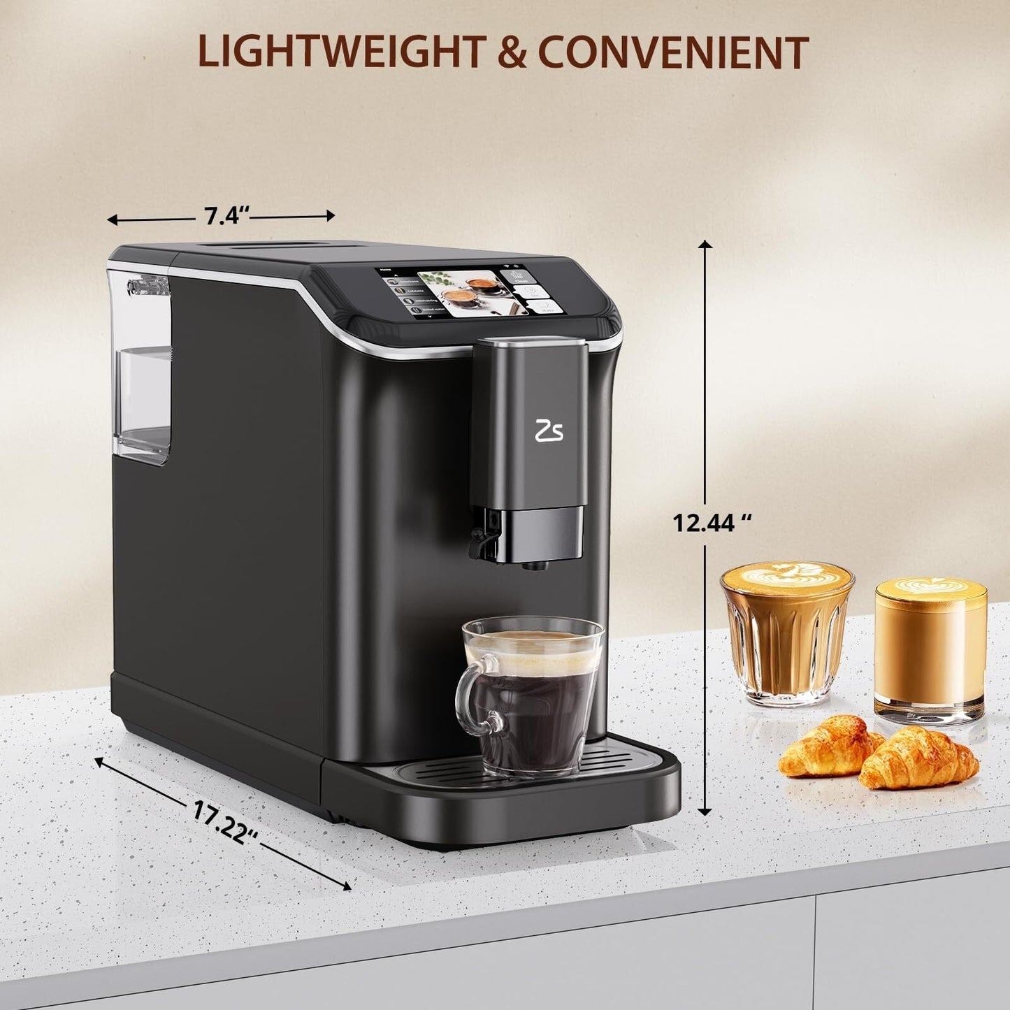 Macchina per caffè espresso completamente automatica con montalatte automatico