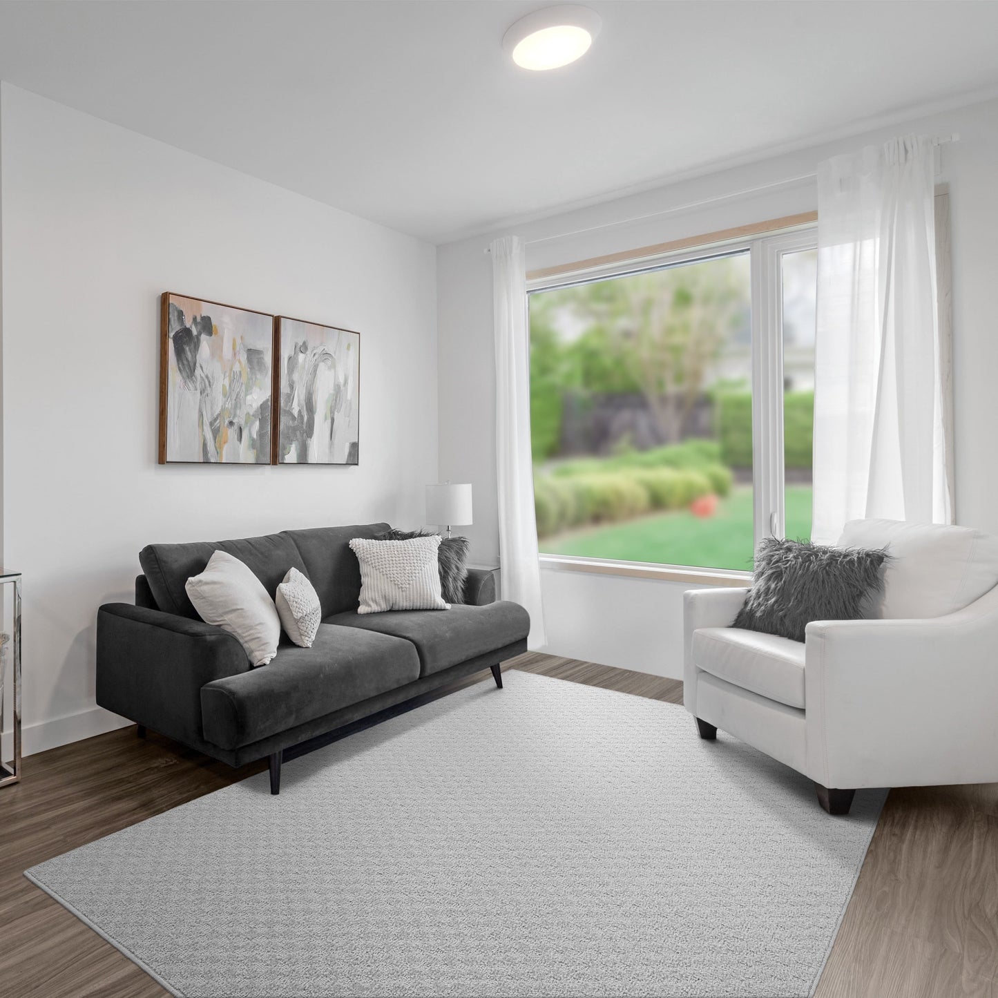 Tappeto da interni solido a medaglione Garland Rug