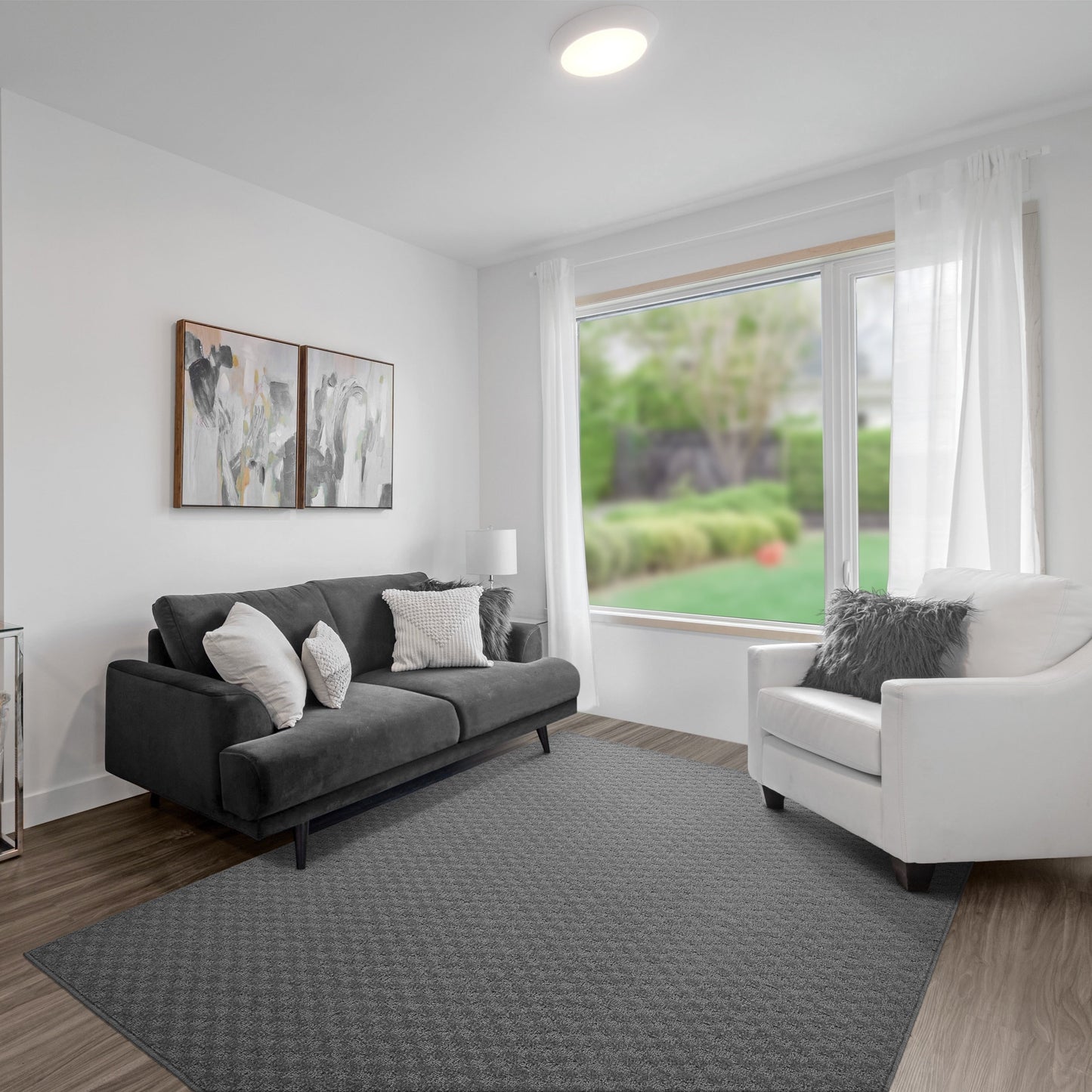 Tappeto da interni solido a medaglione Garland Rug