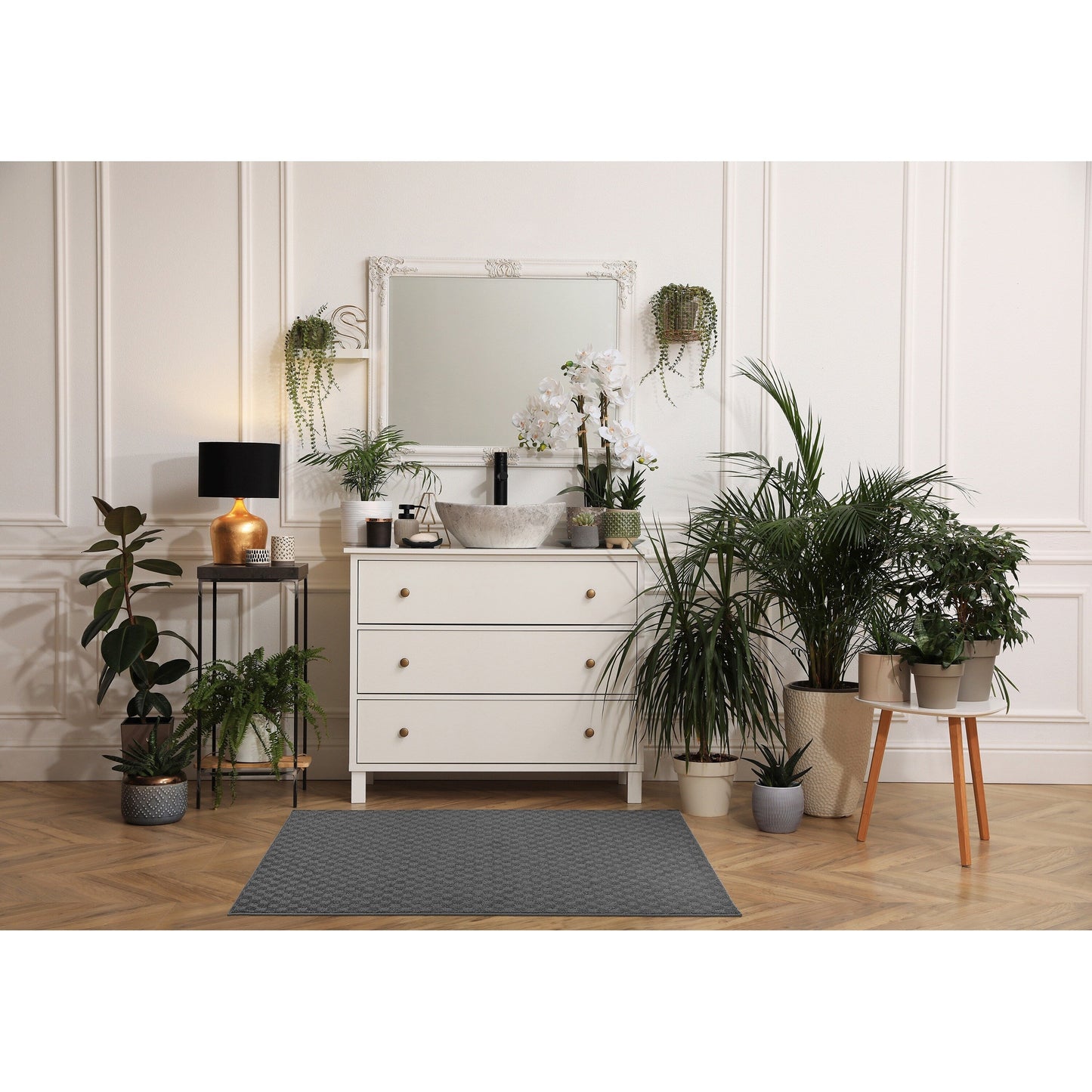 Tappeto da interni solido a medaglione Garland Rug