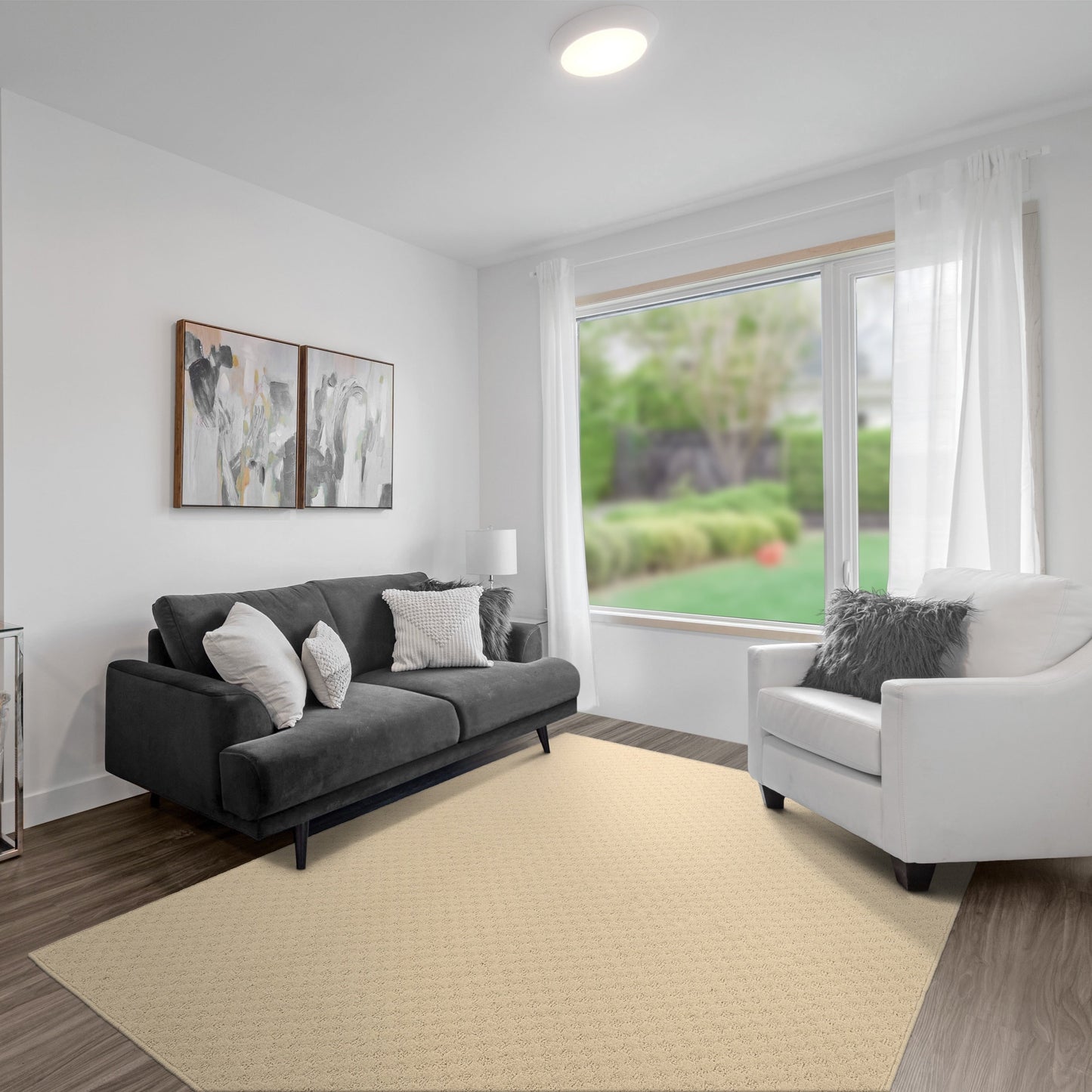 Tappeto da interni solido a medaglione Garland Rug