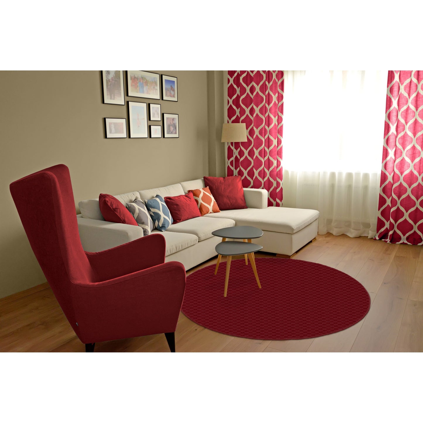 Tappeto da interni solido a medaglione Garland Rug