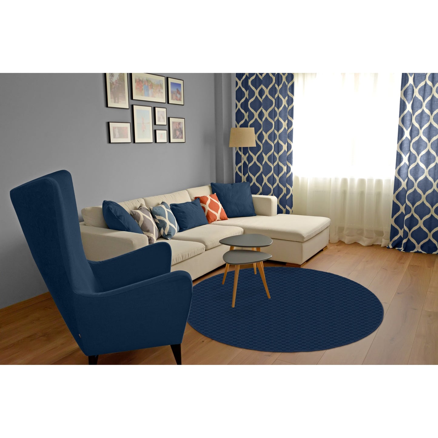 Tappeto da interni solido a medaglione Garland Rug