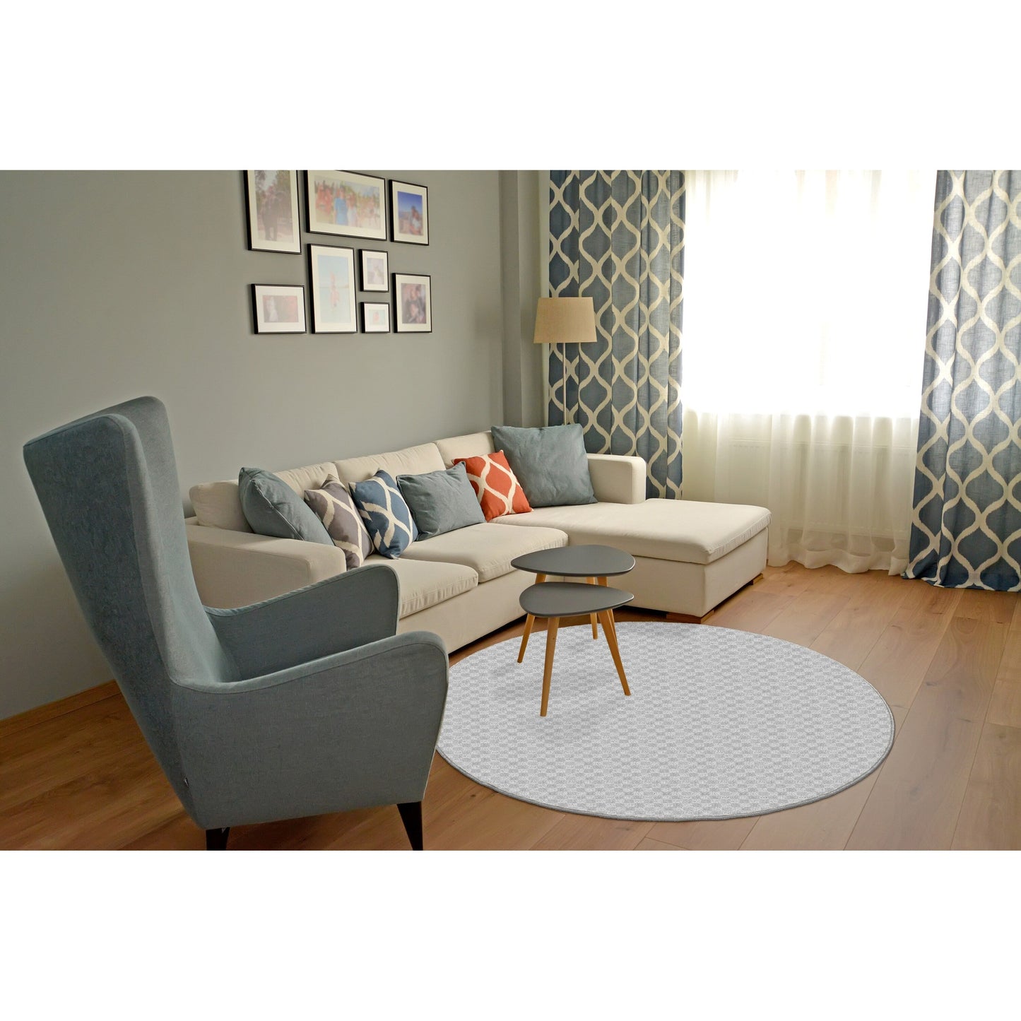 Tappeto da interni solido a medaglione Garland Rug