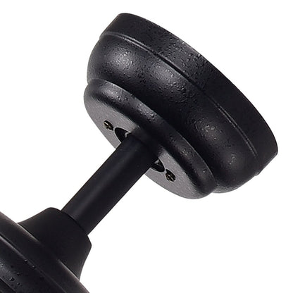 Ventilatore da soffitto Garlow nero opaco a 5 pale con lampadario a forma di coppe di fiori in cristallo (telecomando incluso) - Diametro 52 pollici