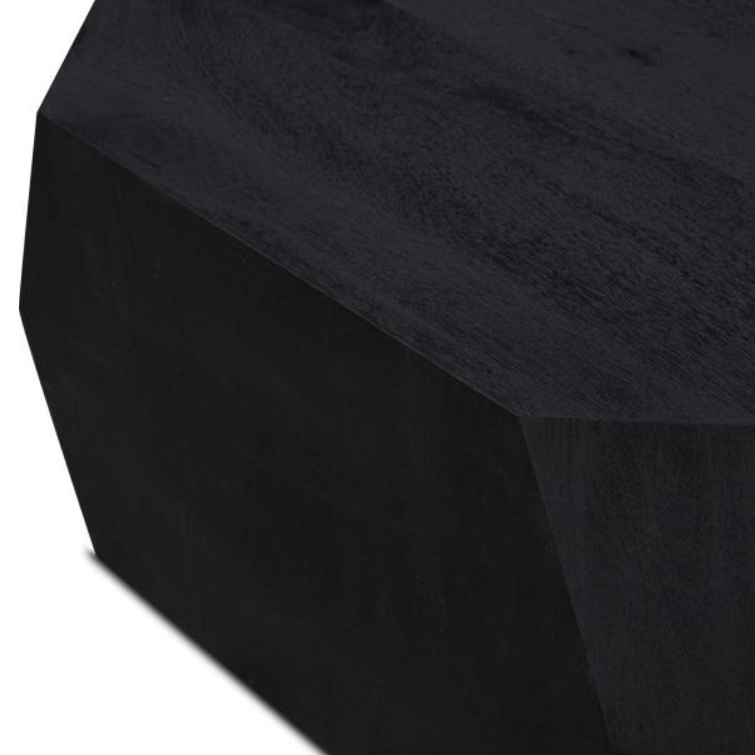 Tavolino da caffè geometrico in legno massello di mango