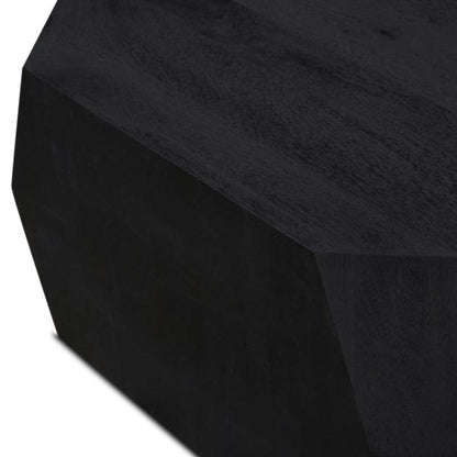 Tavolino da caffè geometrico in legno massello di mango