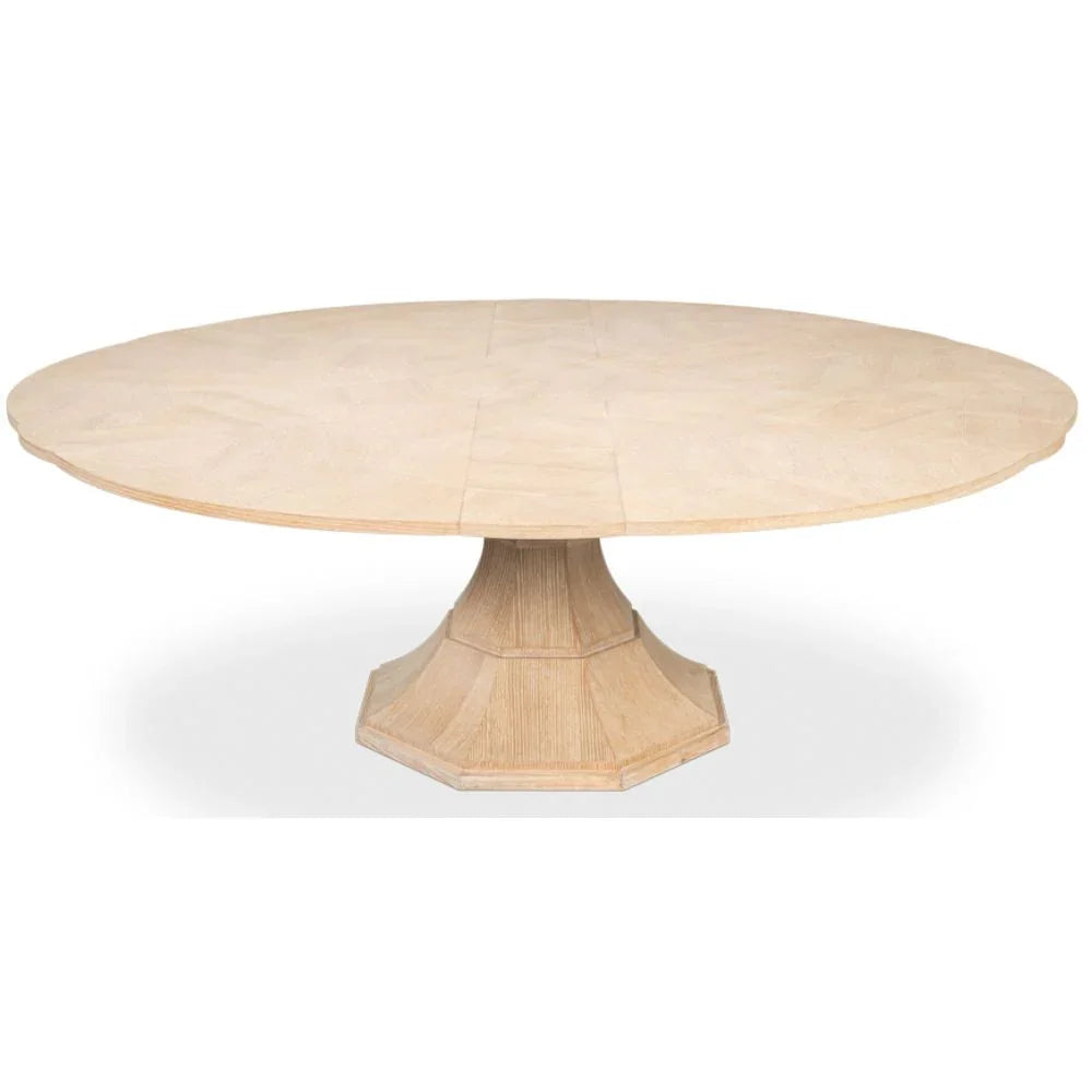 Tavolo da pranzo Giselle Jupe in rovere sbiancato