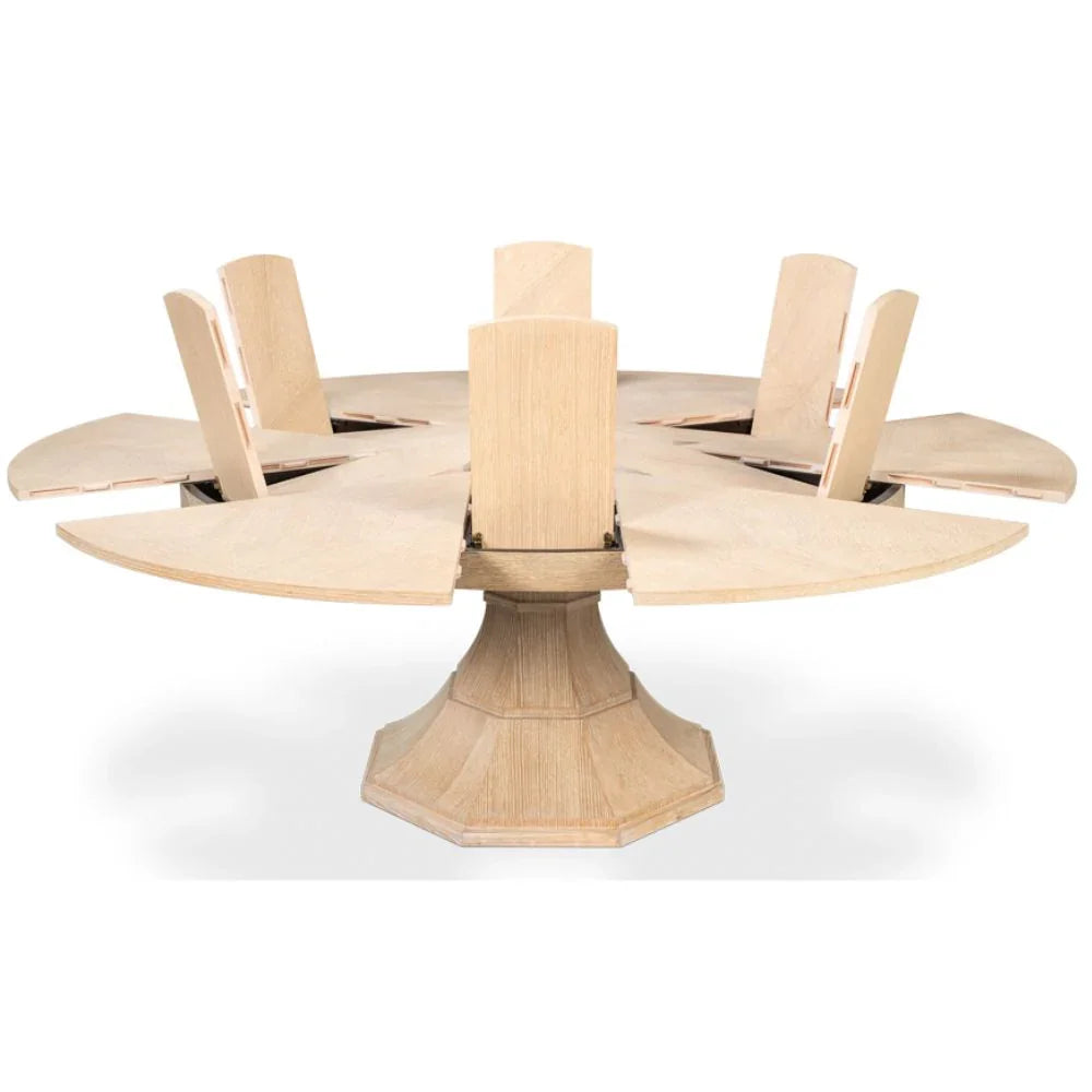 Tavolo da pranzo Giselle Jupe in rovere sbiancato