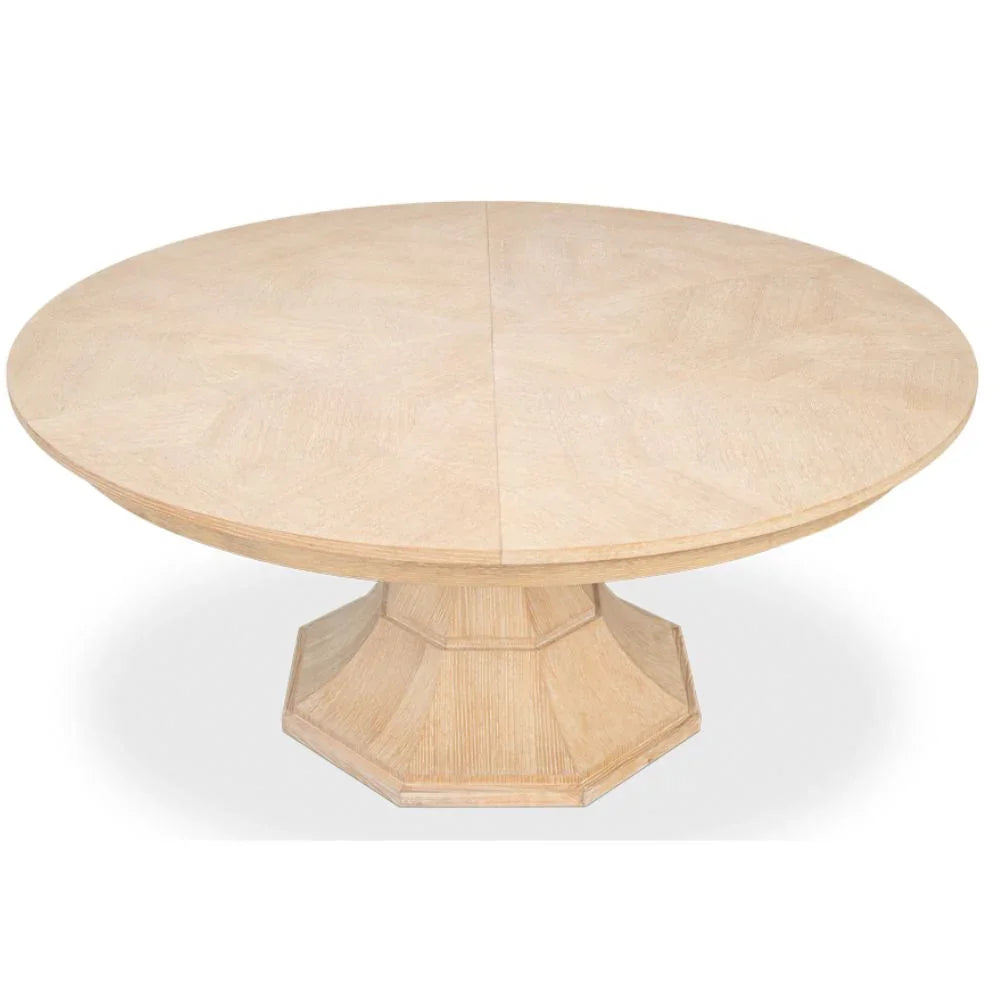 Tavolo da pranzo Giselle Jupe in rovere sbiancato