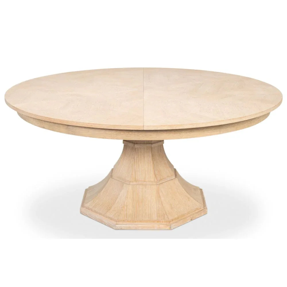 Tavolo da pranzo Giselle Jupe in rovere sbiancato