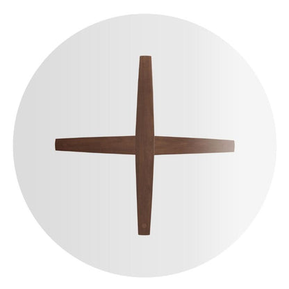 Tavolo da pranzo moderno con gambe a ragno e piano in vetro