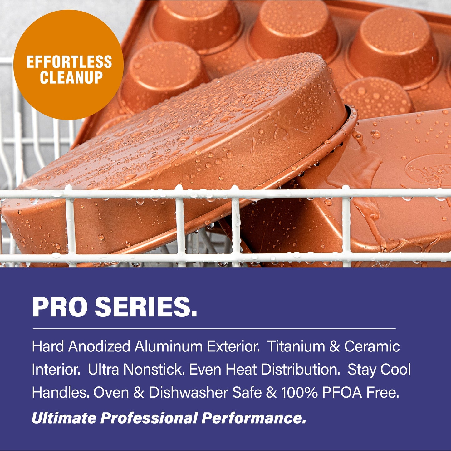 Set di pentole e teglie da forno anodizzate dure Gotham Steel Pro da 20 pezzi