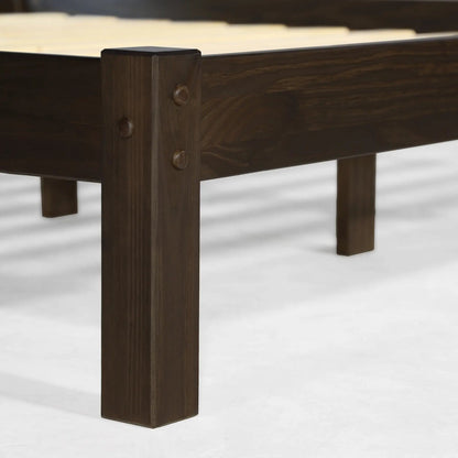 Letto a piattaforma con pannello in legno massello Shaker Grain Wood Furniture