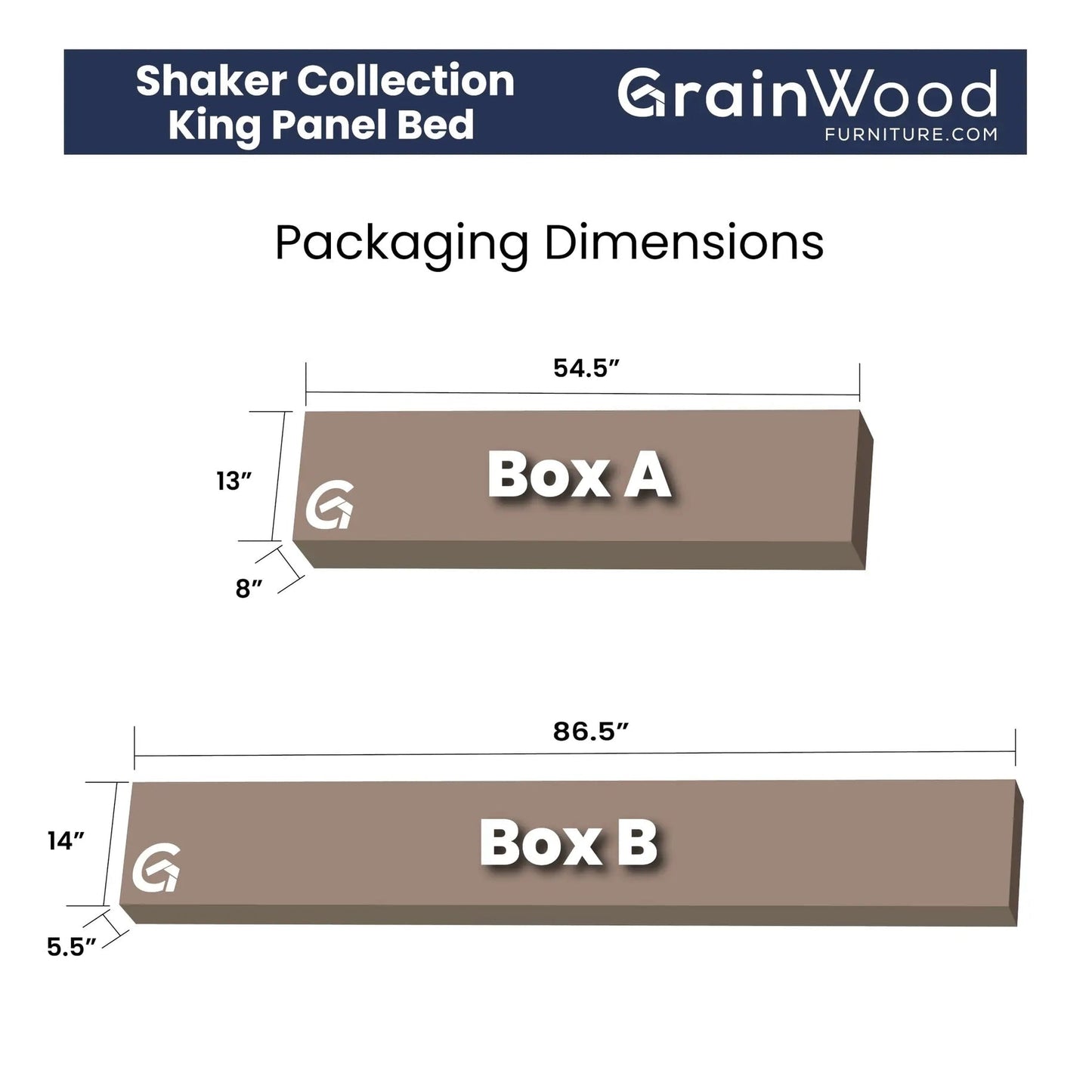 Letto a piattaforma con pannello in legno massello Shaker Grain Wood Furniture