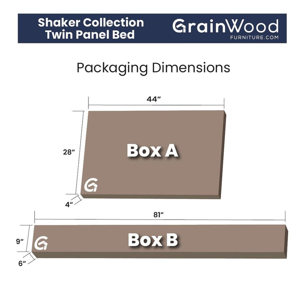 Letto a piattaforma con pannello in legno massello Shaker Grain Wood Furniture