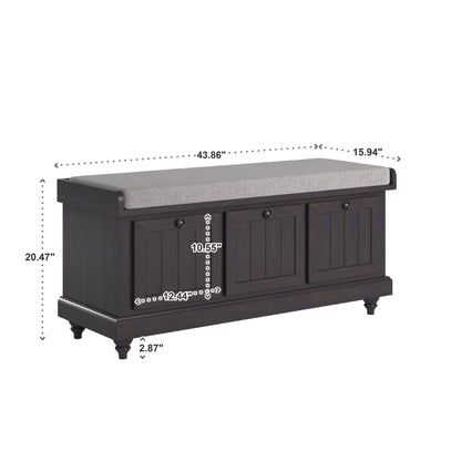 Panca contenitore Granger con cuscino di seduta in lino di iNSPIRE Q Classic