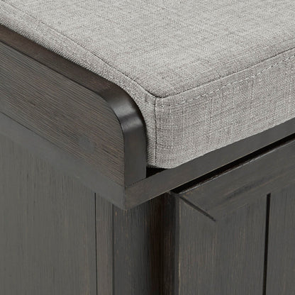 Panca contenitore Granger con cuscino di seduta in lino di iNSPIRE Q Classic