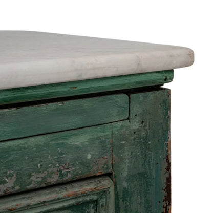 Credenza con piano in marmo verde francese, circa 1850