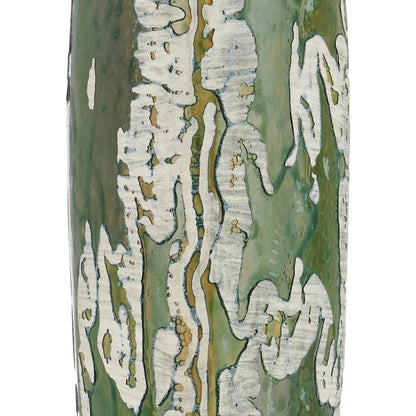 Lampada da tavolo in ceramica color fumo verde